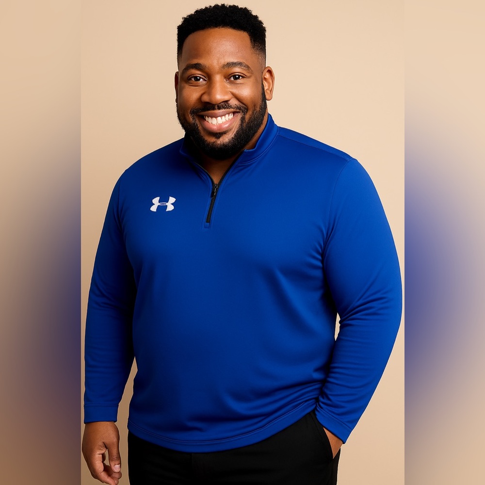 Under Armour Blue Performance Quarter-Zip Pullover XXL - Picture 3 of 8